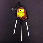 Музыка ветра BLK-09-FR с лягушкой дерево и металл  h-27см