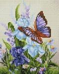 "Бабочка на ирисах" Набор для выкладывания стразами