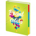 Тетрадь на кольцах А5, 240 л., 7БЦ, Стиль. Bright colors, с 4 разд.,мат. ламин, ТК240_20362