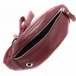 Сумка женская натуральная кожа Калита-77023-04 (на пояс),  1отдел,   (max обхват-108см)  бордо тулип (25)  217086