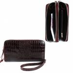 Сумка (клатч)  жен натуральная кожа Калита-22028В-71,  2отд,  11внут карм/рем петля,  бордо скат (35)   214262