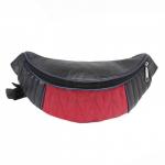 Сумка женская натуральная кожа Варвара-813-3 (поясная),  1отд,  ремень/пояс,  черный/красный/синий крек (4464)   221908
