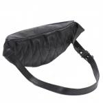 Сумка женская натуральная кожа Варвара-813-3 (поясная),  1отд,  ремень/пояс,  черный/красный/синий крек (4464)   221908