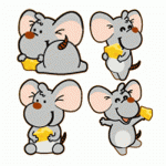 !Маг/Б 0946 "Мышка с сыром" 4цв 12/48шт