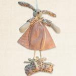 60929149 подвеска "Зайчик" ткань 28cm 1/уп
