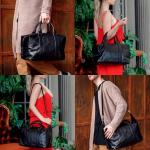 Кожаная спортивная сумка Lakestone Calcott Black