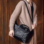 Кожаная спортивная сумка Lakestone Calcott Black