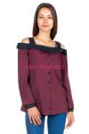 Блуза МР Novella Бордо+черный