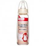 "Chu-Chu BABY" Стеклянная бутылочка для кормления с силиконовой соской (с узким горлышком) 240 мл 1/50