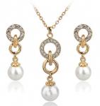 AS 0293 Комплект «СОФИЯ» (ST140032 zinc alloy+crystal+fake pearl)