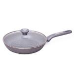 4272GR Kamille Сковорода O26*5 см с крышкой и гранитным покрытием из литого алюминия