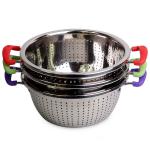 4357 Kamille Дуршлаг O22 см с двумя силиконовыми ручками из нержавеющей стали