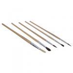 ClipStudio Набор кистей 5 шт: белка №1,3 волос пони № 2,4, щетина №6, в пакете с подвесом