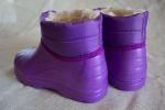 ГСНЖ Ф Галоши садовые утепленные с надставкой сиреневые
