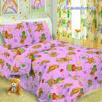 Детское постельное белье 1615/3 цвет розовый поплин