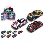 Машинка "МСТИТЕЛИ" (MARVEL) полноцвет, ассортимент 1:60 коробка в дисплее по 18 шт. Арт.52989