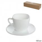 Кофейный набор 12 предметов 120 мл белый / FXB120/FBD120-6A (WHITE ) /12/ квадратный АКЦИЯ