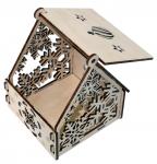 ***Конструктор деревянный "Домик Снежинка"