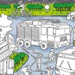 Большая раскраска. Транспорт. 101х69 см. ГЕОДОМ