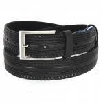 Ремень 35 мм FAVORIT взрослый 0050381001 тисн черный 112477