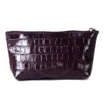 Косметичка Premier-F-92 натуральная кожа (1 отдел),  баклажан крокодил (67)  186888