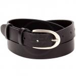 Ремень 25 мм BLACK TORTOISE жен 0070010001 глад,  черный 166037