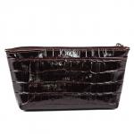 Косметичка Premier-F-92 натуральная кожа (1 отдел),  коричневый тем.крок (83)  184961