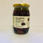 Оливки Каламата (L) с косточкой в рассоле, Греция, ст.банка, 350 г