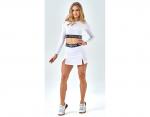 Юбка-шорты, спереди два декоративных разреза. Верх обработан декоративной резиной