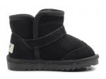 17103-1 BLACK Угги детские (натуральная замша, искусственный мех)