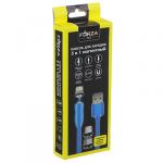 FORZA Кабель для зарядки магнитный 3в1: iP, MicroUSB, 2.1А, прорезиненный, коробка ПВХ