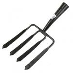 Вилы копальные 4-х рогие 18х22см, плоские, без черенка, тулейка д4см, h19см (Россия)