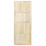 Дверь деревянная 180х70х2,6 см, глухая, из полога, липа, в ассортименте (Россия)