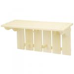 Вешалка настенная деревянная 52х27х23 см, полка, 4 крючка, для шапок, липа (Россия)