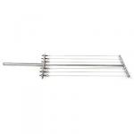 Инструмент, для нарезки сгустка "Сырная лира" 6-и струнная, струны, д  0,08 см, 33 см, рукоятка 15 см, расстояни между струн 2,5 см, ширина плеч 7 см, продольный/вертикальный рез, нержавеющая сталь (Россия)