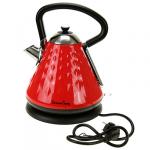 "Fortune Candy" Чайник электрический 1,7л, h26,5 см, корпус из нержавеющей стали, эмаль матовая - цвет красный, подошва пластмассовая "Marado", в коробке (Китай)