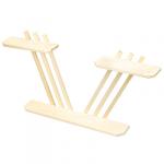 Полка деревянная "Моль" 70х40х9 см, 2-х ярусная, липа (Россия)