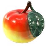 Акция 5%. Скульптура-фигура для сада фарфоровая Яблоко Богатырь д 30 см, h 32 см (Россия)