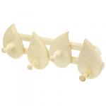 Вешалка-планка деревянная "Дождик" 38х14х9 см, 4 крючка, липа (Россия)