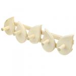 Вешалка-планка деревянная "Дождик" 47х14х10 см, 5 крючков, липа (Россия)