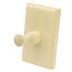 Вешалка-планка деревянная 7х11х7 см, 1 крючок, липа (Россия)