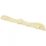 Вешалка-планка деревянная 61х7х8 см, 5 крючков, липа (Россия)