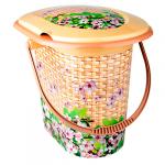 Акция5% Ведро-туалет пластмассовое "Плетёнка" 17л, 40х36х38см (Россия)