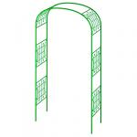 Арка для вьющихся растений "Классик широкая" 230х50см, дуга 125см, труба д1,6см, прямая, разборная, металл, зеленая эмаль (Россия)
