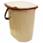 Ведро-туалет пластмассовое 24 л, 35х43х38 см, бежевый мрамор (Россия)