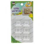 Заглушка на радиорозетку пластмассовая, набор 6 штук, 2,7х1,5х1,4 см, в блистере (Китай)