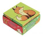 Серия: IQ Кубики. Умные кубики в поддончике. 4 штуки. Лесные животные