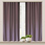 Комплект портьер для кухни Блэкаут ”Матовый” черника 135*180*2 шт.