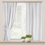 Комплект портьер для кухни Льняной тик синий 135*198 2 шт.