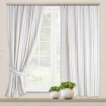 Комплект портьер для кухни Льняной тик черный 135*198 2 шт.